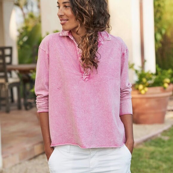 Frank & Eileen THEO LAB219 Perfect Tee Heritage Jersey Size: L Mineral wash Pink - Picture 3 of 16